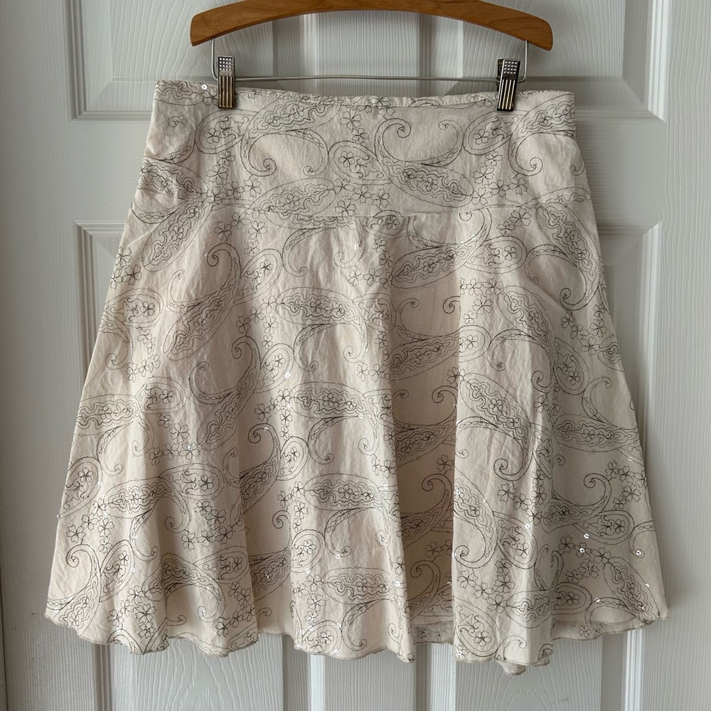 HAVE Y2K Sequin Embroidered Skirt Fairy Cottagecore Romantic Flirty Ren Fair